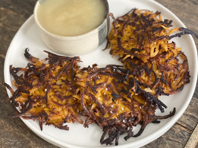 Try these ginger sweetpotato pancakes with orange zest